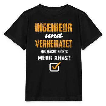 Ingenieur und Verheiratet - Stanley/Stella Kinder T-Shirt MINI CREATOR  - Schwarz - Vorne - Mikhail (115cm)