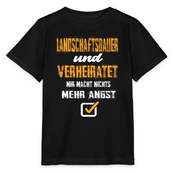 Landschaftsbauer und Verheiratet - Stanley/Stella Kinder T-Shirt MINI CREATOR  - Schwarz - Vorne - Mikhail (115cm)