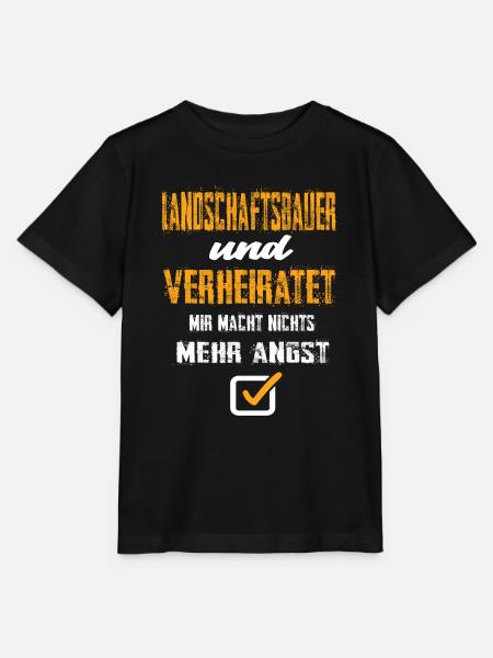 Landschaftsbauer und Verheiratet - Stanley/Stella Kinder T-Shirt MINI CREATOR - Schwarz