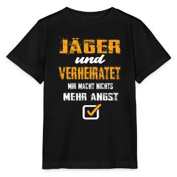 Jäger und Verheiratet - Stanley/Stella Kinder T-Shirt MINI CREATOR  - Schwarz - Vorne - Mikhail (115cm)