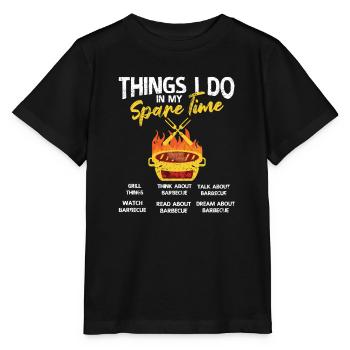 Ce que je fais pendant mon temps libre Barbecue - T-shirt bio MINI CREATOR Stanley/Stella Enfant - noir - Devant - Mikhail (115cm)