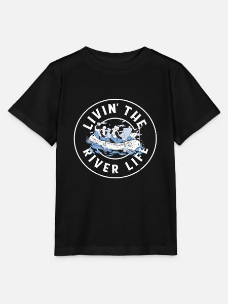 Fluss Rafting - Stanley/Stella Kinder T-Shirt MINI CREATOR - Schwarz