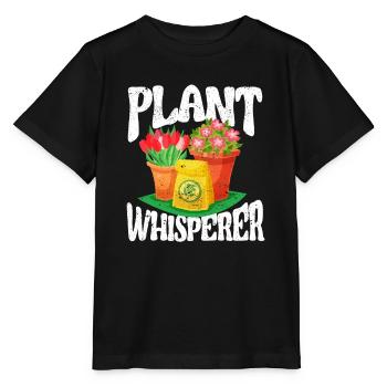 Plant Whisperer Plant Lovers Funny - Stanley/Stella MINI CREATOR Kids’ T-Shirt - black - Front - Mikhail (115cm)