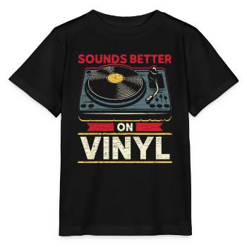 Schallplatte Vinyl - Stanley/Stella Kinder T-Shirt MINI CREATOR  - Schwarz - Vorne - Mikhail (115cm)