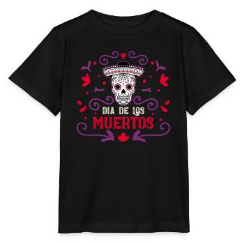 Dia de los Muertos Jour des morts mexicain - T-shirt bio MINI CREATOR Stanley/Stella Enfant - noir - Devant - Mikhail (115cm)