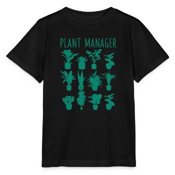 Plant Manager Funny Gardening Cook Plant - Stanley/Stella MINI CREATOR Kids’ T-Shirt - black - Front - Mikhail (115cm)