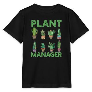 Plant Manager Funny Gardening Cook Plant - Stanley/Stella MINI CREATOR Kids’ T-Shirt - black - Front - Mikhail (115cm)