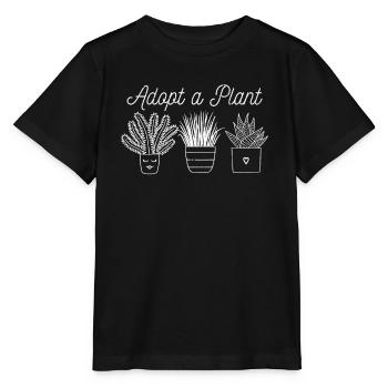 Adopt a Plant Fun Gardening - Stanley/Stella MINI CREATOR Kids’ T-Shirt - black - Front - Mikhail (115cm)