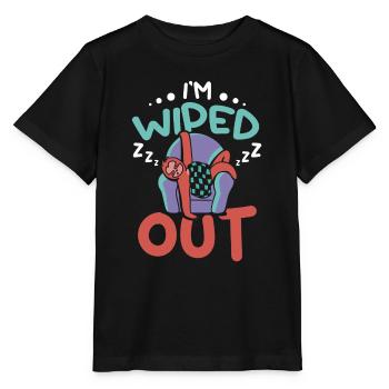 I'm wiped out Sleeping Sloth - Stanley/Stella MINI CREATOR Kids’ T-Shirt - black - Front - Mikhail (115cm)
