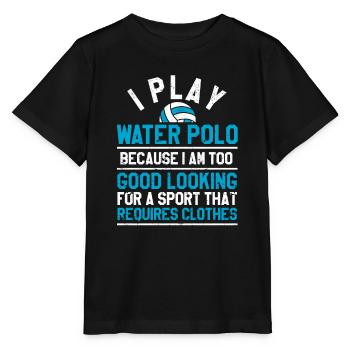 Je joue au water-polo sportif amateur de sports nautiques - T-shirt bio MINI CREATOR Stanley/Stella Enfant - noir - Devant - Mikhail (115cm)