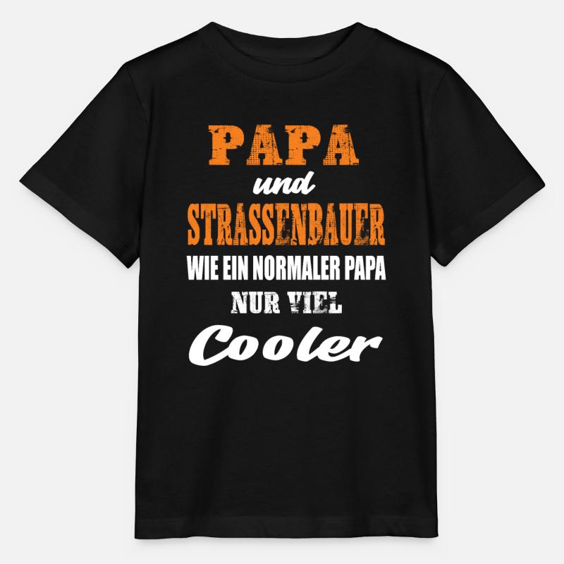 Papa und Strassenbauer - Stanley/Stella Kinder T-Shirt MINI CREATOR  - Schwarz