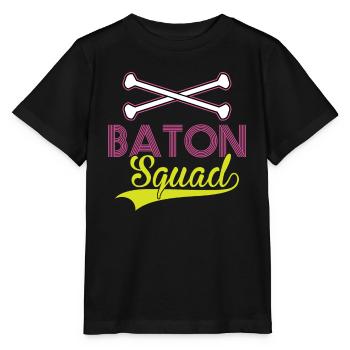 Baton Squad - Baton Twirler - T-shirt bio MINI CREATOR Stanley/Stella Enfant - noir - Devant - Mikhail (115cm)