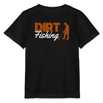 Dirt Fishing Funny Metal Detection Detector Detection - Stanley/Stella MINI CREATOR Kids’ T-Shirt - black - Front - Mikhail (115cm)