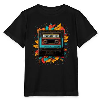 Never forget 90s gift - Stanley/Stella MINI CREATOR Kids’ T-Shirt - black - Front - Mikhail (115cm)