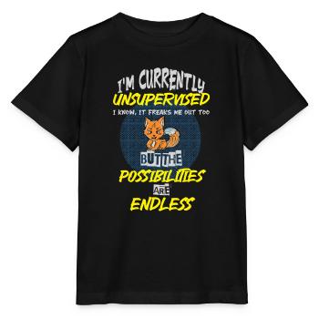 Je ne suis actuellement pas supervisé - T-shirt bio MINI CREATOR Stanley/Stella Enfant - noir - Devant - Mikhail (115cm)