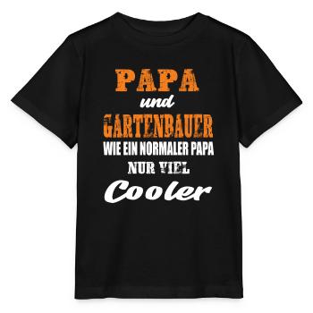 Papa und Gartenbauer - Stanley/Stella Kinder T-Shirt MINI CREATOR  - Schwarz - Vorne - Mikhail (115cm)