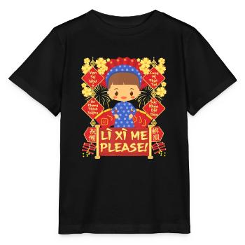 Li Xi Me Please - Vietnamesisches Neujahrsfest - Stanley/Stella Kinder T-Shirt MINI CREATOR  - Schwarz - Vorne - Mikhail (115cm)