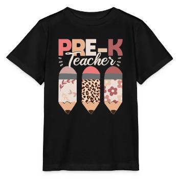 Pre-K Teacher Boho Teaching Back to School Class - Stanley/Stella MINI CREATOR Kids’ T-Shirt - black - Front - Mikhail (115cm)