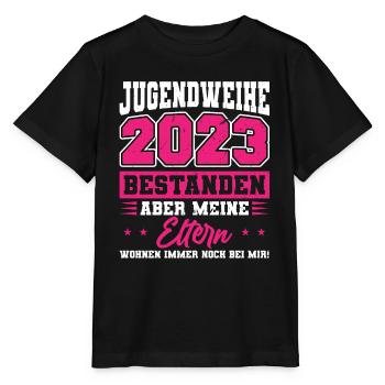 Youth Consecration 2023 Girls - Stanley/Stella MINI CREATOR Kids’ T-Shirt - black - Front - Mikhail (115cm)