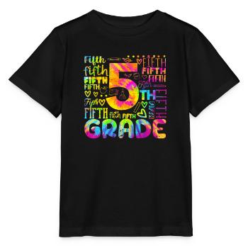 Tie Dye 5th Grade Typography Team Fifth Grade - T-shirt bio MINI CREATOR Stanley/Stella Enfant - noir - Devant - Mikhail (115cm)