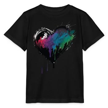 Heart Graffiti Style - Stanley/Stella MINI CREATOR Kids’ T-Shirt - black - Front - Mikhail (115cm)