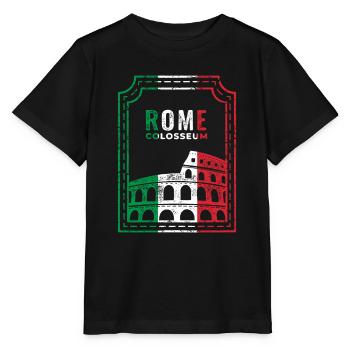 Rome Colosseum Rome Colosseum Souvenir Italy - Stanley/Stella MINI CREATOR Kids’ T-Shirt - black - Front - Mikhail (115cm)