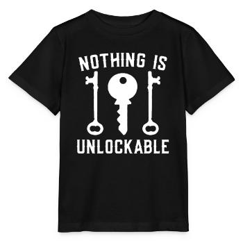 Serrurier Rien n’est déverrouillable Outils de prélèvement - T-shirt bio MINI CREATOR Stanley/Stella Enfant - noir - Devant - Mikhail (115cm)