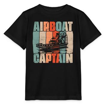 Airboat Captain Propeller Swamp Air Boat Hydroplan - Stanley/Stella Kinder T-Shirt MINI CREATOR  - Schwarz - Vorne - Mikhail (115cm)