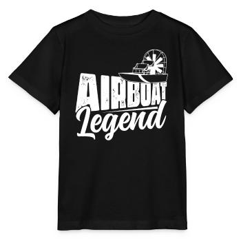 Airboat Legend Propeller Swamp Air Boat Hydroplane - Stanley/Stella Kinder T-Shirt MINI CREATOR  - Schwarz - Vorne - Mikhail (115cm)