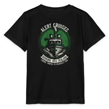 Cthulhu Ship Alert Cruises, Cosmic Horror Cthulhu - Stanley/Stella Kinder T-Shirt MINI CREATOR  - Schwarz - Vorne - Mikhail (115cm)