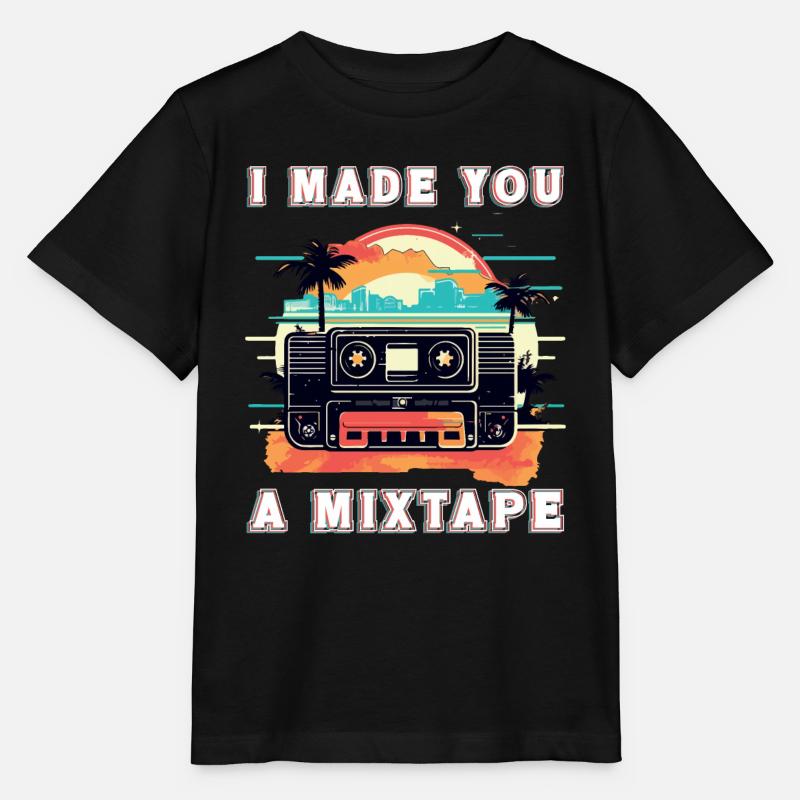 J’aime ma mixtape - T-shirt bio MINI CREATOR Stanley/Stella Enfant - noir