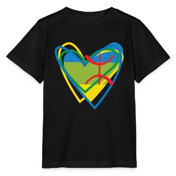 Je suis kabyles dans mon cœur AMAZIGH - T-shirt bio MINI CREATOR Stanley/Stella Enfant - noir - Devant - Mikhail (115cm)