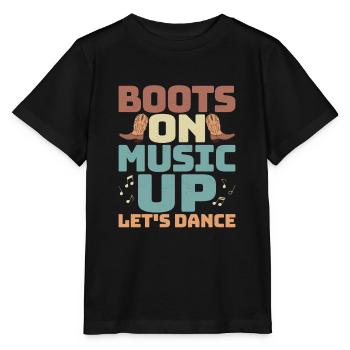 Boots On Music up Let’s Dance Country Music Line D - T-shirt bio MINI CREATOR Stanley/Stella Enfant - noir - Devant - Mikhail (115cm)