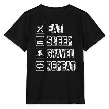 Manger dormir gravier répéter - T-shirt bio MINI CREATOR Stanley/Stella Enfant - noir - Devant - Mikhail (115cm)