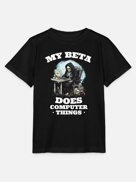 Mein Beta macht Computerdinge Programmierer - Stanley/Stella Kinder T-Shirt MINI CREATOR - Schwarz