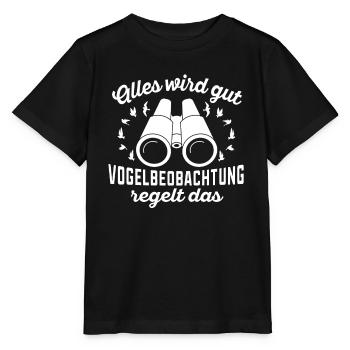 Vogelbeobachtung Vögel beobachten Ornithologie - Stanley/Stella Kinder T-Shirt MINI CREATOR  - Schwarz - Vorne - Mikhail (115cm)