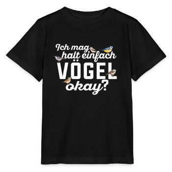Vögel beobachten Ornithologie Vogelbeobachtung - Stanley/Stella Kinder T-Shirt MINI CREATOR  - Schwarz - Vorne - Mikhail (115cm)