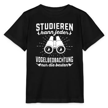 Vogelbeobachtung Vögel beobachten Ornithologie - Stanley/Stella Kinder T-Shirt MINI CREATOR  - Schwarz - Vorne - Mikhail (115cm)