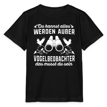 Vögelbeobachter Ornithologie Vogelbeobachtung - Stanley/Stella Kinder T-Shirt MINI CREATOR  - Schwarz - Vorne - Mikhail (115cm)