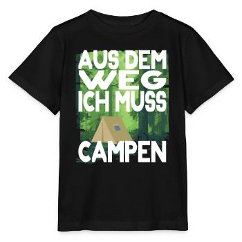 Outdoor Survival Aus dem Weg Campen Zelten Wald - Stanley/Stella Kinder T-Shirt MINI CREATOR  - Schwarz - Vorne - Mikhail (115cm)