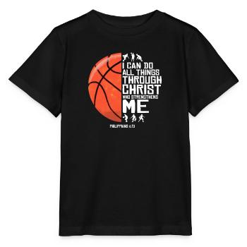 Christian Basketball Hommes Garçons Enfants Religieux Cool - T-shirt bio MINI CREATOR Stanley/Stella Enfant - noir - Devant - Mikhail (115cm)