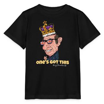 Man hat das, König Charles III. - God Save The - Stanley/Stella Kinder T-Shirt MINI CREATOR  - Schwarz - Vorne - Mikhail (115cm)