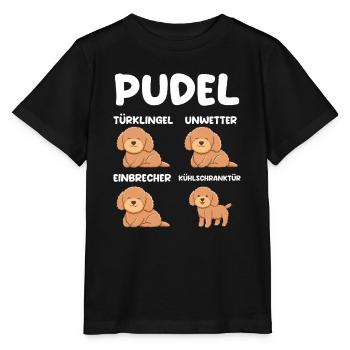 Hund Pudel - Stanley/Stella Kinder T-Shirt MINI CREATOR  - Schwarz - Vorne - Mikhail (115cm)