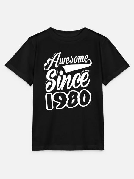 Awesome Since 1980 - Stanley/Stella Kinder T-Shirt MINI CREATOR - Schwarz