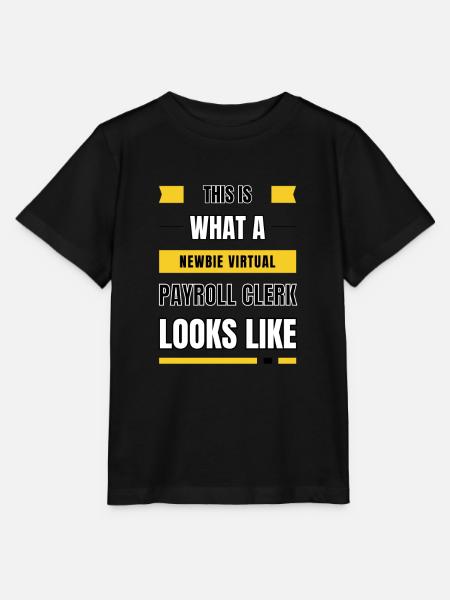 Neuling virtueller Gehaltsabrechnungssachbearbeiter - Stanley/Stella Kinder T-Shirt MINI CREATOR - Schwarz