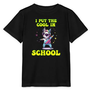 Ich setze die Coolness in School Boy Girl - Stanley/Stella Kinder T-Shirt MINI CREATOR  - Schwarz - Vorne - Mikhail (115cm)