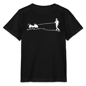 Fourmis promenant les fourmis - T-shirt bio MINI CREATOR Stanley/Stella Enfant - noir - Devant - Mikhail (115cm)
