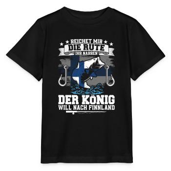 Reichet Mir Die Rute Der König Will Nach Finnland - Stanley/Stella Kinder T-Shirt MINI CREATOR  - Schwarz - Vorne - Mikhail (115cm)