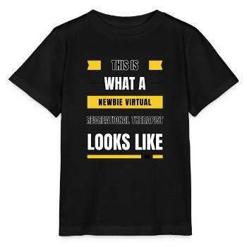 Thérapeute récréatif virtuel débutant - T-shirt bio MINI CREATOR Stanley/Stella Enfant - noir - Devant - Mikhail (115cm)