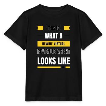 Agent de revenu virtuel débutant - T-shirt bio MINI CREATOR Stanley/Stella Enfant - noir - Devant - Mikhail (115cm)